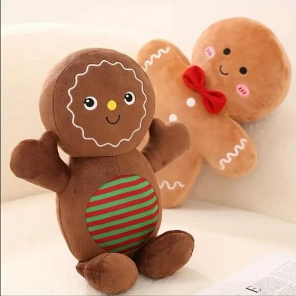 Gingerbread Man 6.5" Plush Toy Chocolate Brown - Picture 1 of 4